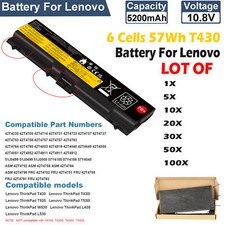 LOT 70+ Battery For Lenovo ThinkPad T430 T420 W530 T530 L530 0A36303 57Wh 6CELLS picture