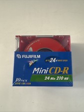 Fujifilm Mini CD-R 10 Pack 5 Colors 24 Minute 210MB Up to 24x Speed Sealed picture