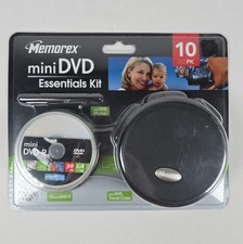 Memorex Mini DVD-R Essentials Kit 30 min 1.4GB 10-pack w Travel Case Marker NEW picture