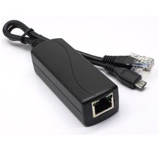 Active 48V to 5V 2.4A PoE Splitter Adapter with Micro USB Plug, IEEE 802.3af ... picture