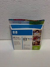 Vivera HP 02 Photo Ink Value Pack 6 Cartridges + 150 4X6 HP Paper Expired picture