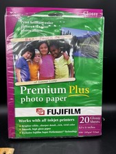 Fujifilm PHOTO PAPER PREMIUM PLUS 20 Glossy Sheets 8.5 x 11 Sealed Read 5 Packs picture