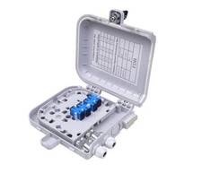 Lot of 2 Fiber Termination Box, Wall Mount Outdoor Distribution BOX 8 Ports-6566 picture
