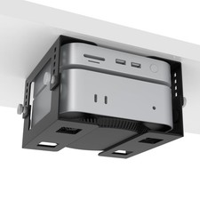 Under Desk Mini PC Mount Bracket â€“ 5-Level Height Adjustable (1.8