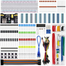 Electronics Component Kit with Power Supply, Breadboard, Jumper Wires picture
