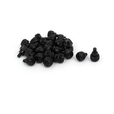 M3.5x5mm Male Thread Metal Computer Desktop PC Case Thumb Screws Black 25pcs picture