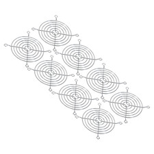 92Mm Fan Finger Grill, 8 Pack Metal Grill Protector Guard, Silver picture