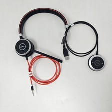 Jabra Evolve 40 Wired Mono Headset HSC017 w/ ENC010 USB-A Controller Tested picture