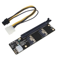 1pc SlimSAS 8i x2 to PCIe4.0 x16 Slot Adapter SFF8654 Riser Card for Network picture