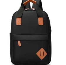 3PCS Travel Backpack Set Laptop Backpack W/ USB Port Chest Bag & Handbag Black picture