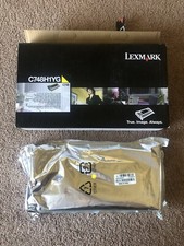 Genuine Lexmark C748H1YG Yellow High Yield Lot Of 2 Toner Cartridge C748 LOOK picture
