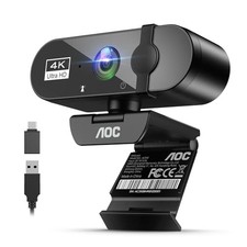 AOC 4K Webcam with Microphone 8MP 1080P@30FPS 99° Field of View Automatic Light picture