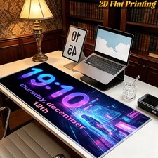 1pc Printed Neon Futuristic Night City Landscape Print Large Size Mouse Pad, M picture