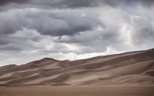 Landscape desert dunes overcast sand Custom Gaming Mat Desk picture