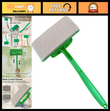 Mesh Screen Cleaner Tool - Detachable Window Brush for Wet & Dry Cleaning, Dual- picture