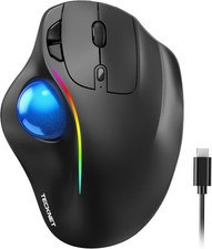 TECKNET Pro Wireless Trackball Mouse, Bluetooth Mouse with Ergonomic Thumb Contr picture