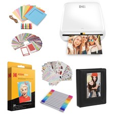 KODAK Step Printer Wireless Mobile + Gift Bundle 20 Sheets, White picture