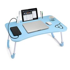 Slendor Foldable Lap Desk with Cup Holder for Bed Couch Floor picture