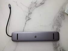 IOGEAR GUD3C4K3 USB-C Triple Video Dock PD 3.0 Docking Station Silver Aluminum picture
