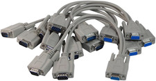1 Foot 9 Pin Serial Splitter Cable DB9 2 Male / 1 Female RS232 picture