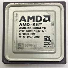 AMD K6 200MHz AMD K6-200ALYD - 2.9V Core - 3.3v - Socket 7 #1669 picture