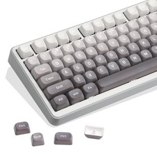 134 Keys MOA PBT Keycaps Set for Cherry Gateron MX Switches Gradient Gray picture