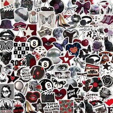 Aesthetic Downtown Girls Stickers - 100 Pcs Cool Y2K Holographic Stickers for Wa picture