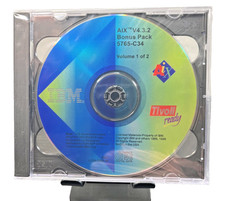 IBM AIX V4.3.2 Bonus Pack 5765-C34 • UNIX Software • 2-CD Set Vol 1 & 2 • Sealed picture