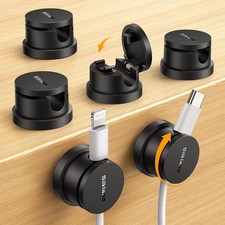 6 Pack Snap-Lock Cable Clips, Rotatable Cord Holder for Nightstand picture