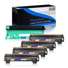 4PK TN1000 Toner + 1PK DR1000 Drum For Brother MFC-1810E MFC-1815 DCP-1610W picture