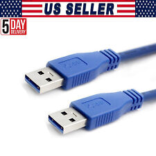 Fast USB 3.0 Super Speed Data Connection Cable Type A Male to A Male M-M Cord picture