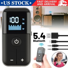 Wireless Bluetooth 5.4 Audio Adapter Receiver Transmitter MP3 Player 3.5mm Aux. picture