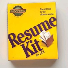 Easy Working Resume Kit for DOS 1993 Spinnaker Vintage PC Software picture