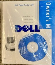 NEW CD Dell Photo All -in-one printer 720 cd and owners manual  Released in 2004 picture