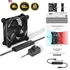 Computer Fan 120mm AC DC Cooling Fan 5 Speed Controller Quiet PC Chassis Fan picture