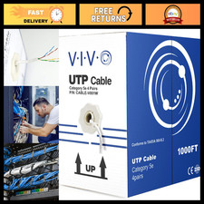1,000ft Bulk Cat5e Ethernet Cable - White, High-Speed Networking Wire for Home/O picture