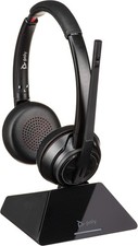 Poly Savi 8220 UC DECT 1920-1930 MHz USB-A Headset US w/ Charge base 77T33AA#ABA picture