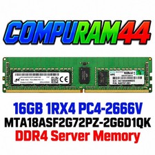 Lot of 12 Micron/HPE 16GB 1RX4 PC4-2666V DDR4 ECC RDIMM MTA18ASF2G72PZ-2G6D1QK picture