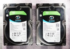 LOT OF 2 Seagate 6TB SkyHawk Surveillance 3.5