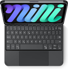 Swivel Keyboard Case for Apple Ipad Mini 6Th 7Th Gen A17 Pro, Compact Bluetooth picture
