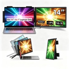 Portable Monitor 14 Inch Laptop Screen Extender 1920x1080 FHD IPS USB-C HDMI picture