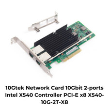 10Gtek Network Card 10Gbit 2-ports Intel X540 Controller PCI-E x8 X540-10G-2T-X8 picture