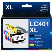 LC401 Ink Cartridges for Brother Printer High Yield 4-Pack for Brother LC401 ... picture