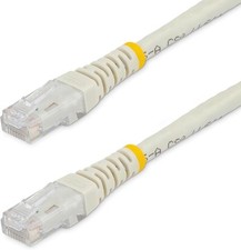 StarTech.com 100ft CAT6 Ethernet Cable - White CAT 6 100 ft / 30 m,  picture