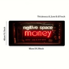 1pc Large Electronic Sports Gaming Mouse Pad, Red And White Neon Art Style Abs picture