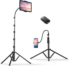 Heavy Duty Tablet Tripod Stand 82” Tall, Floor Stand with Remote and Adjustable picture