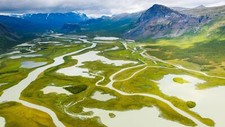 Landscape mountains clouds forest monsoon aerial view Custom Gaming Mat Desk picture