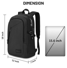 Mancro Business Travel Laptop Backpack, Anti Theft With USB Charging Port - NEW picture