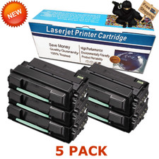 Set of 5 PK MLT-305L Black Toner Fits Samsung ML-3750 ML-3750ND 15K High Yield picture