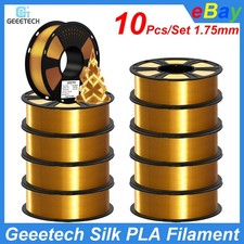 10x Geeetech PLA Filament 1.75mm 1kg Silk Gold 3D Printer Filament Silky Texture picture